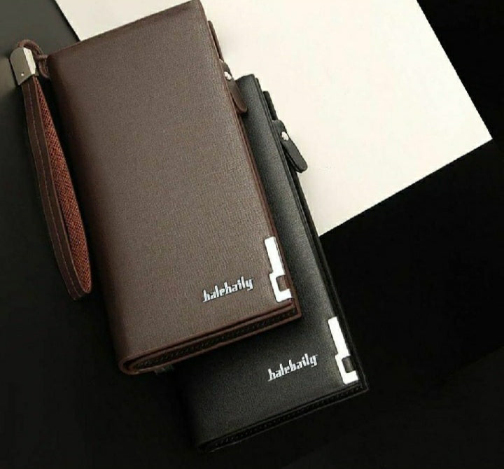 Balebaily PU Leather Long Wallet for Men Slim Business Card Holder & Purse
