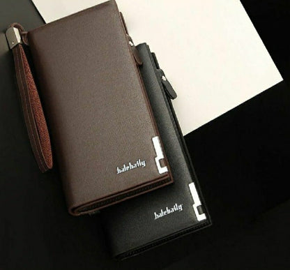 Balebaily PU Leather Long Wallet for Men Slim Business Card Holder & Purse
