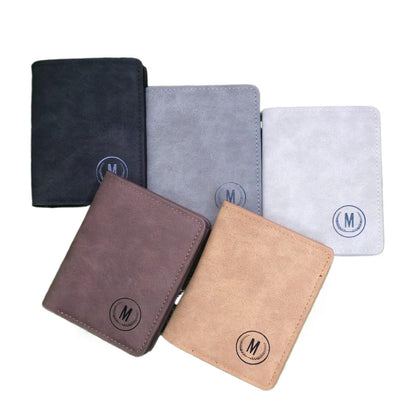 GU-II Male Short Thin Man Purse Wallet Leather Purse Young Men's Personality Tide