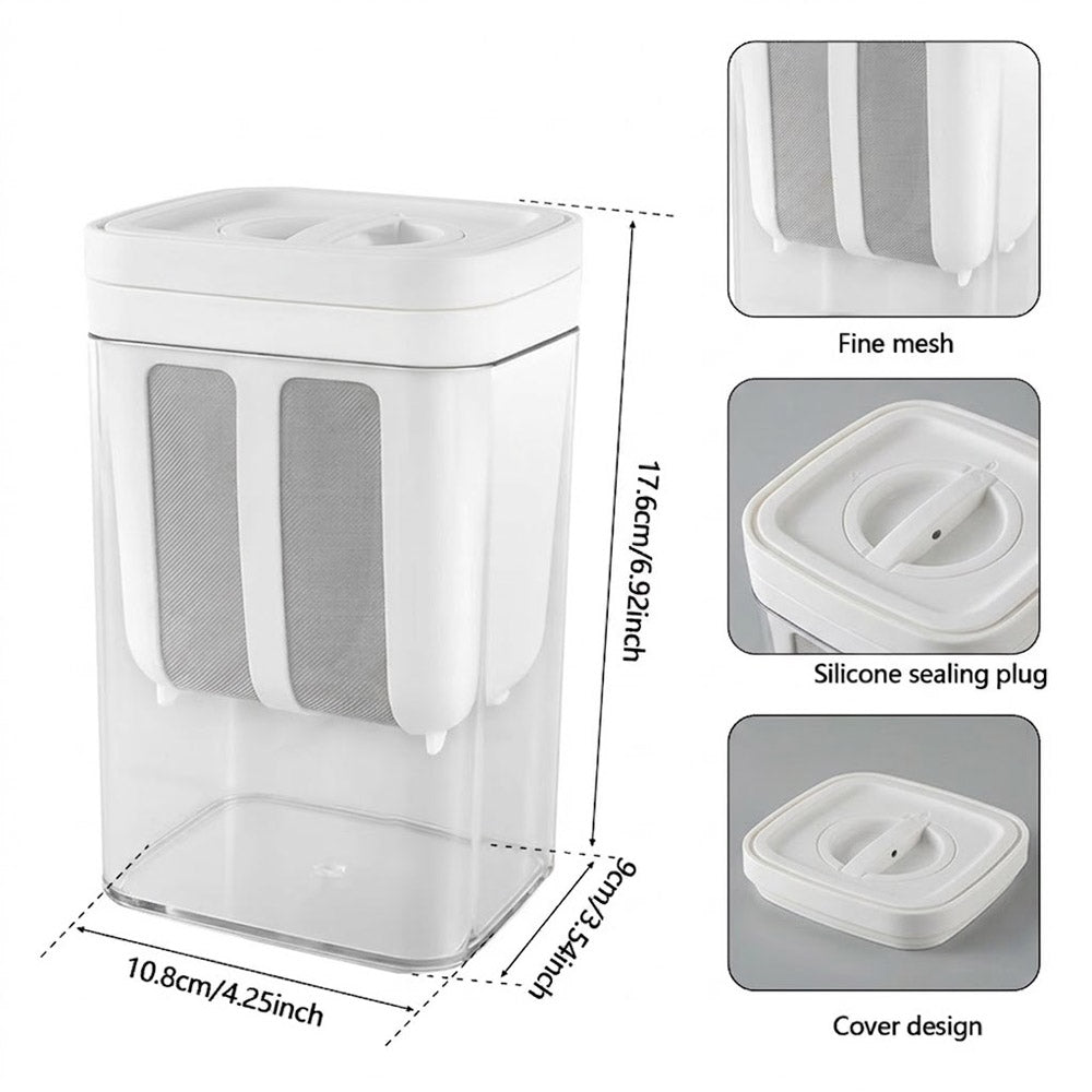 Imported 1100ML Greek Yogurt Maker & Hung Curd Strainer Box with Fine Mesh Filter