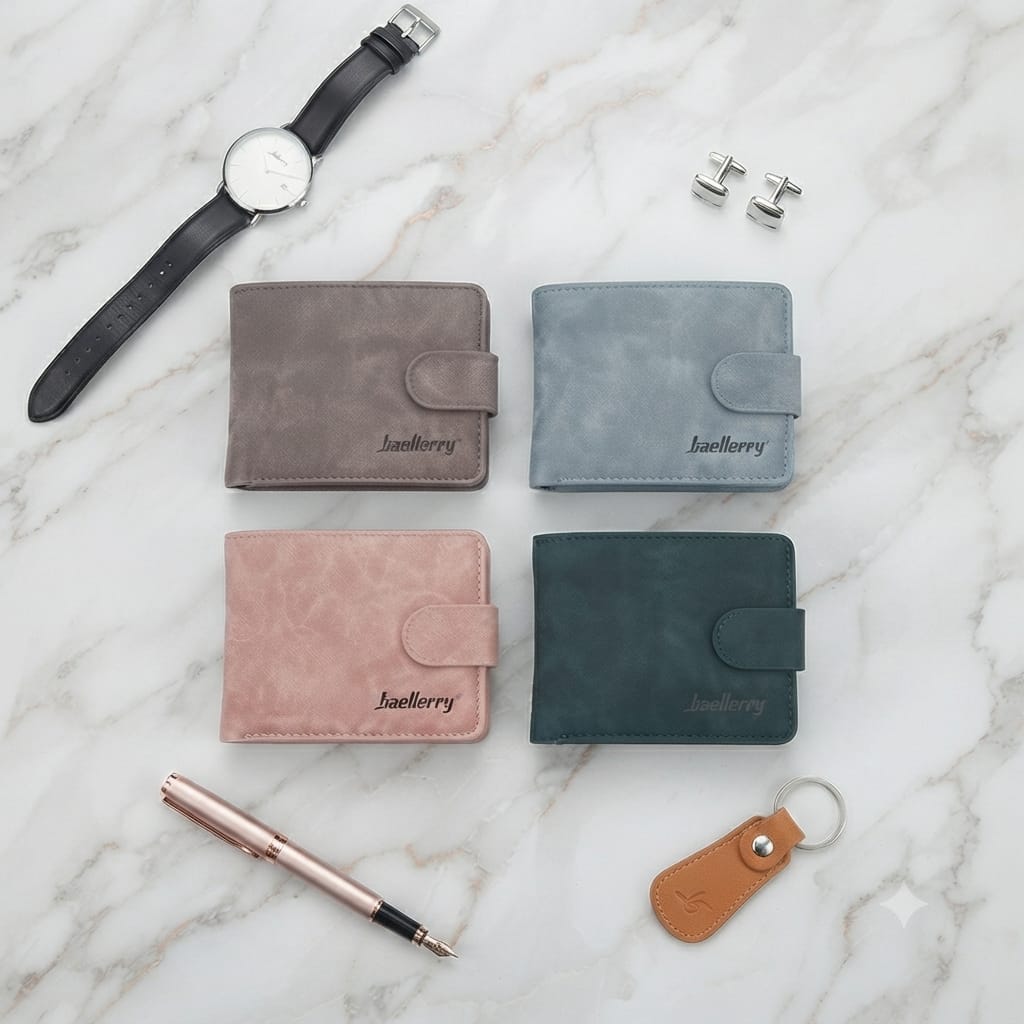 Baellerry New Short Men Wallets GU-II Type Male Purses PU Card Holder Wallet For Men