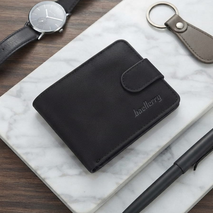 Baellerry New Short Men Wallets GU-II Type Male Purses PU Card Holder Wallet For Men