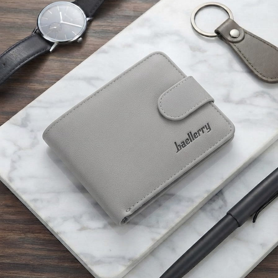 Baellerry New Short Men Wallets GU-II Type Male Purses PU Card Holder Wallet For Men