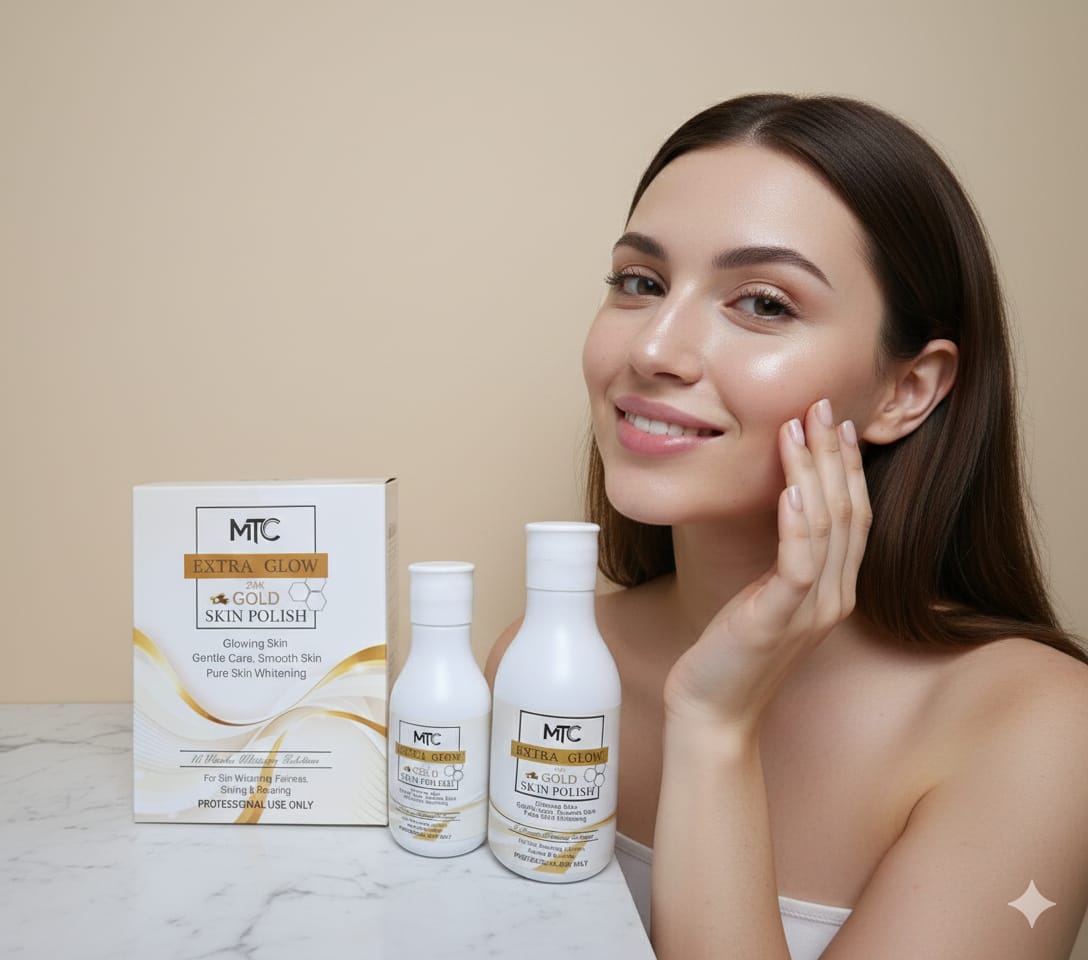 MTC Extra Glow 24K Gold Skin Polish – Professional Whitening & Repairing Kit