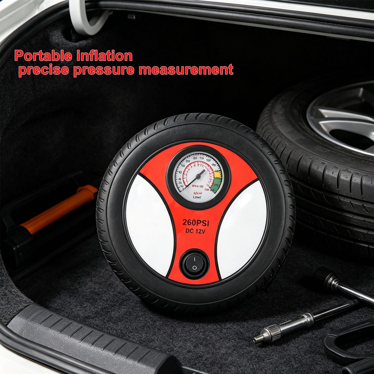 12V Auto Inflatable Pumps Electric Tire Inflation 260psi Mini Portable Car Air Compressor
