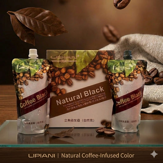 Lidian Hair Dye Cream Natural Black Coffee for Men & Women – Long Lasting Grey Coverage Hair Color
