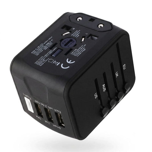 35W Universal Travel Adapter With 4 Port (3 USB A + 1 USB C)