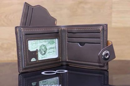 SAVFOX Premium Slim Leather Wallet for Men | Card Holder Organizer