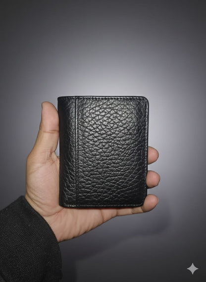 Men’s Slim Mini Design, Genuine Leather Bifold Wallet