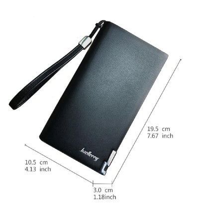 Balebaily PU Leather Long Wallet for Men Slim Business Card Holder & Purse