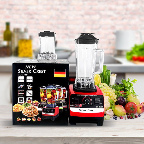 Silver Crest 4500W Heavy Duty 2-in-1 Blender & Grinder (2.5L Jug) – Germany Technology